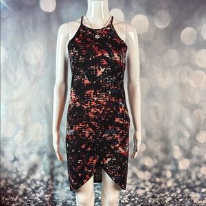 June & Hudson sz S Colorful Racerback Bodycon Sleeveless Mini Dress